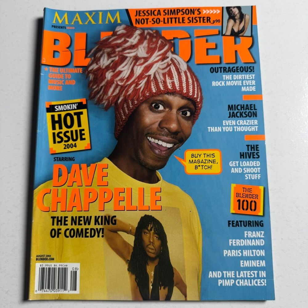 Vintage 2004 Blender Magazine #28 Dave Chappelle Cover Eminem Michael Jackson